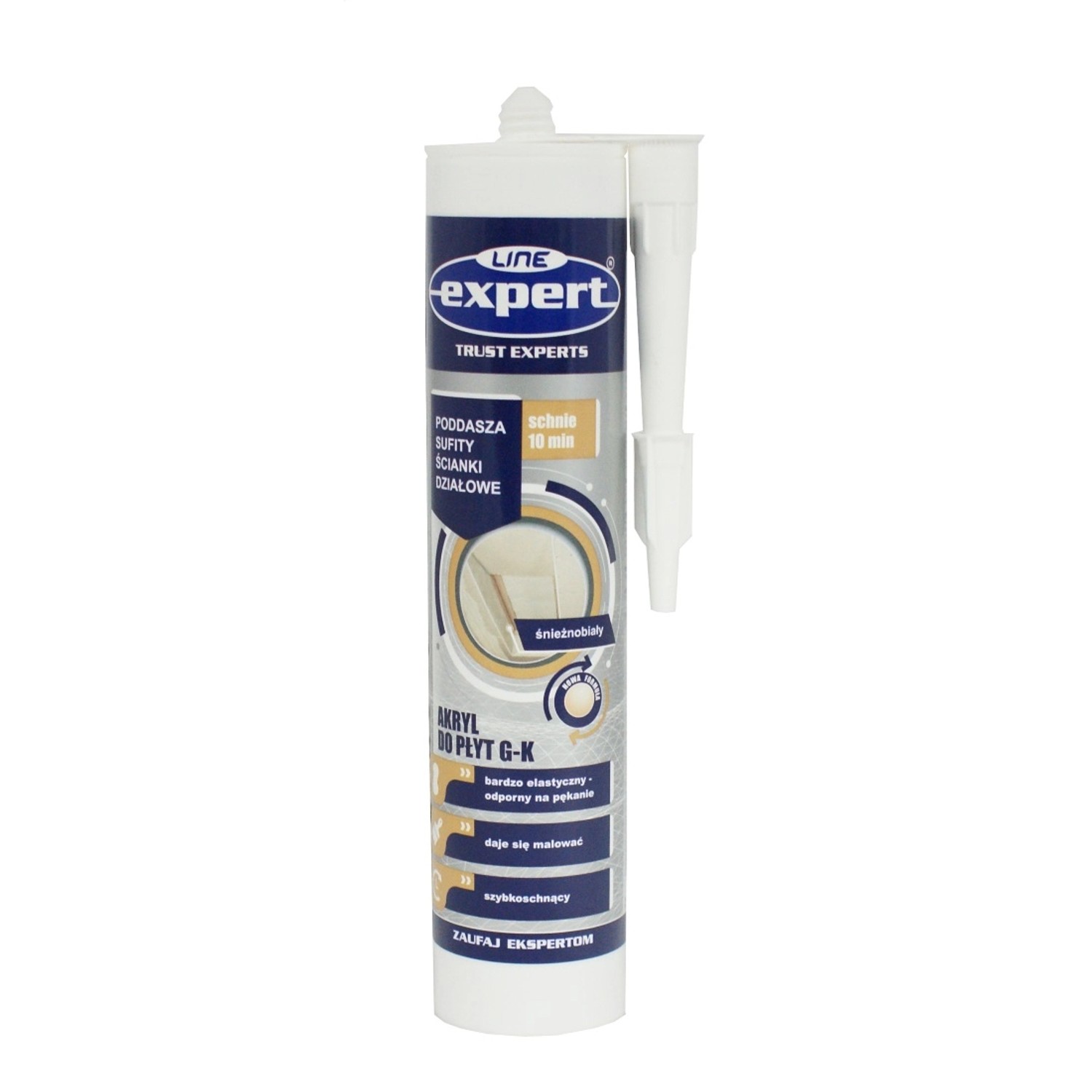 Expert Line Uszczelniacz akrylowy do płyt G-K biały 280 ml