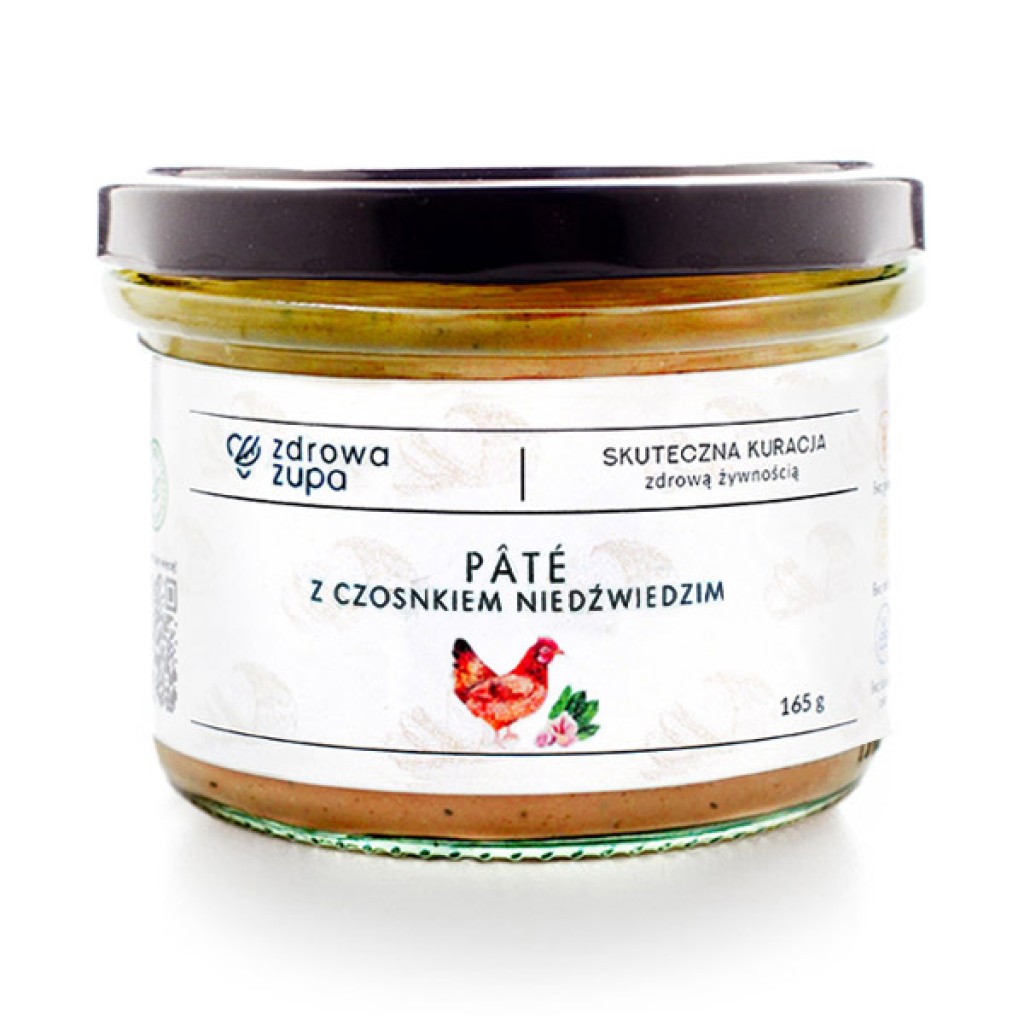 Pâté z czosnkiem niedźwiedzim bezglutenowe, czysty skład 165 gram