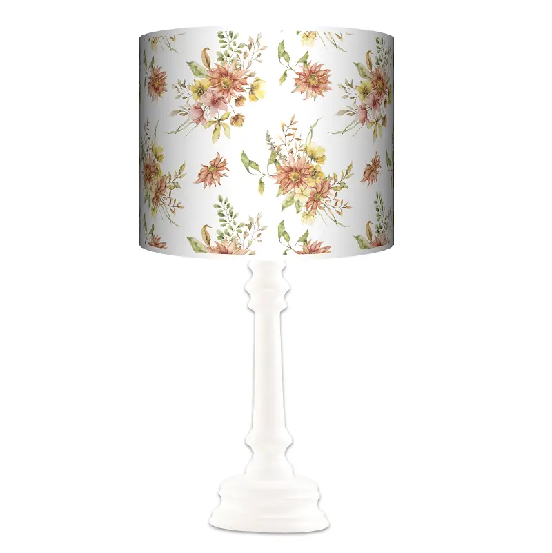Lampa stojąca QUEEN Summer Flowers - kolor podstawy biały FL