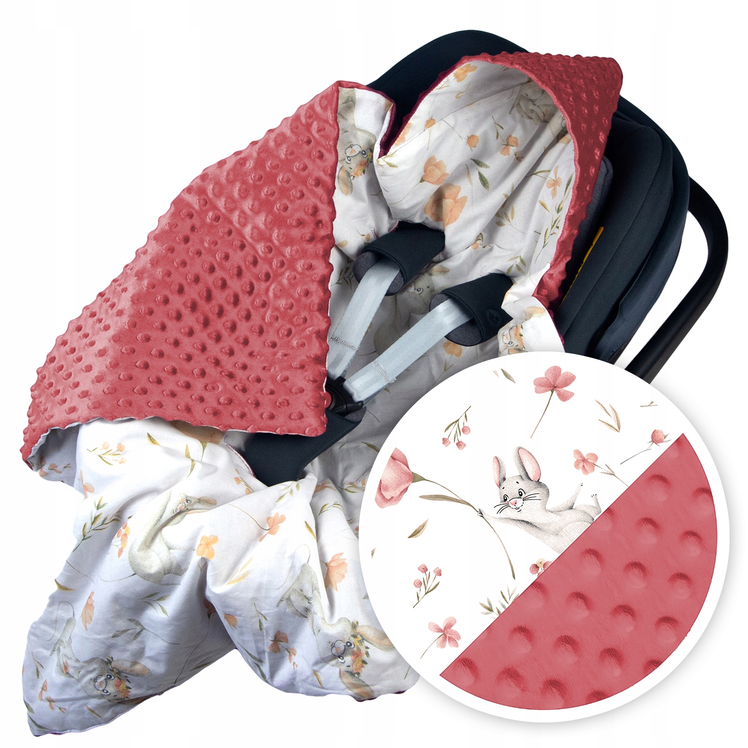 Otulacz do fotelika ocieplany Happy Mouse AL