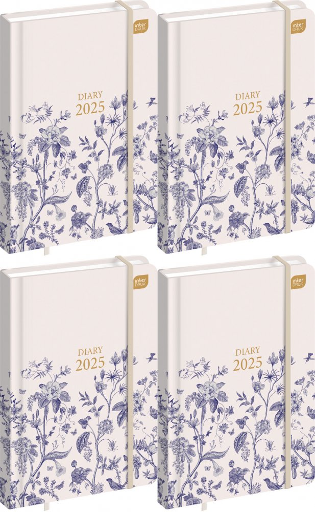 4x Kalendarz książkowy 2025, Interdruk, Metallic Elegant, B6, tygodniowy, 192 strony