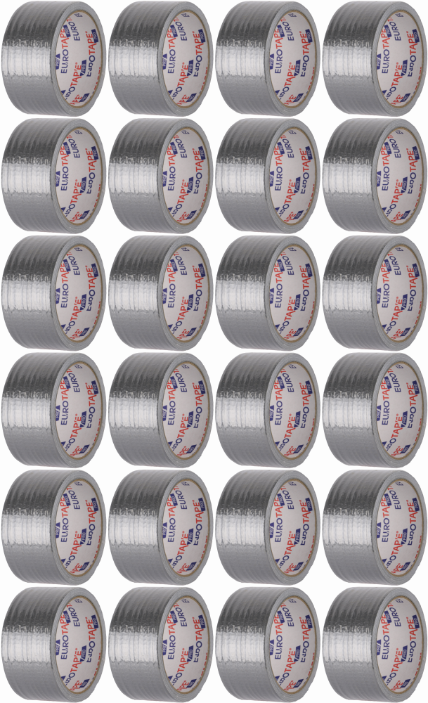 24x Taśma naprawcza Dalpo, Euro-Tape, 48mm x 25m, srebrny