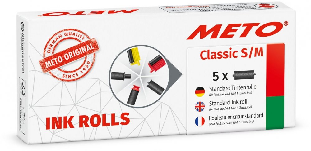 Rolka z tuszem Meto Classic S/M, do metkownic, 5 sztuk