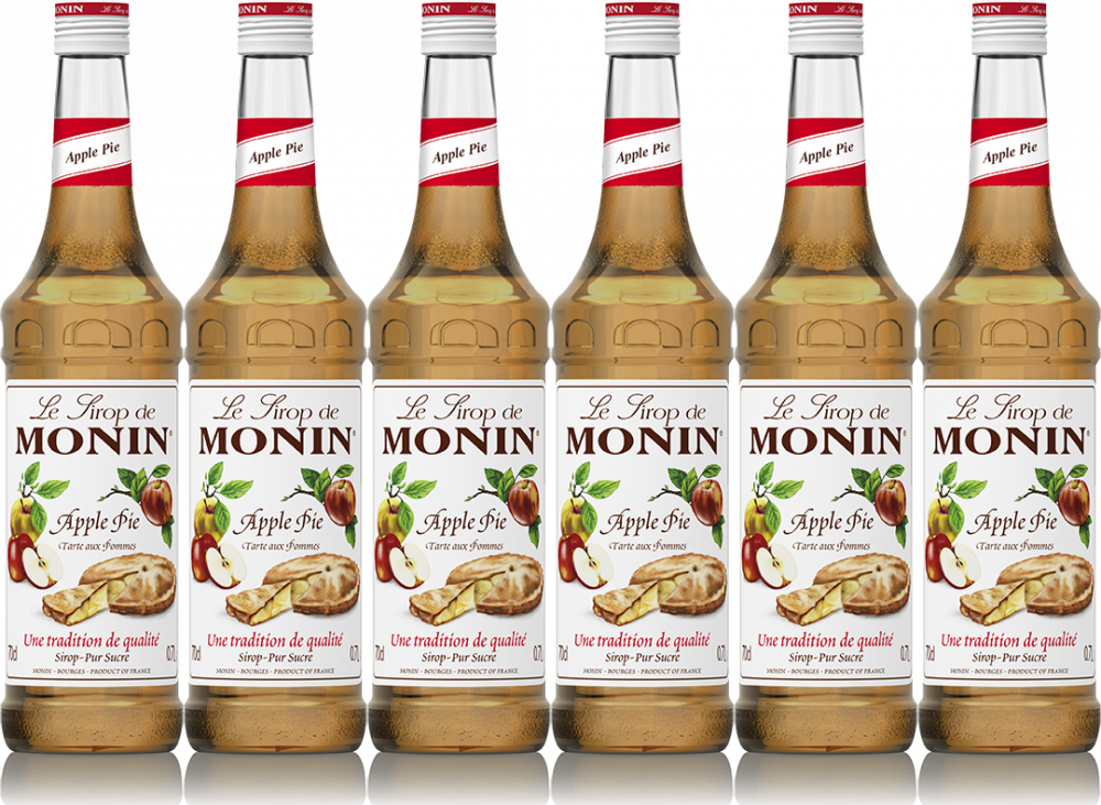 6x Syrop Monin Apple Pie, szarlotka, 700ml