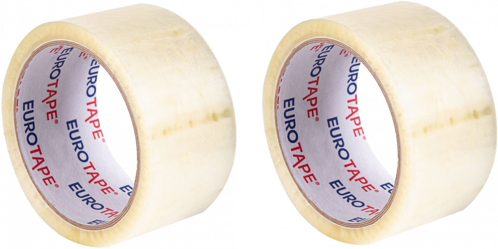 2x taśma pakowa Dalpo Euro-tape, 72mmx66m, przezroczysty