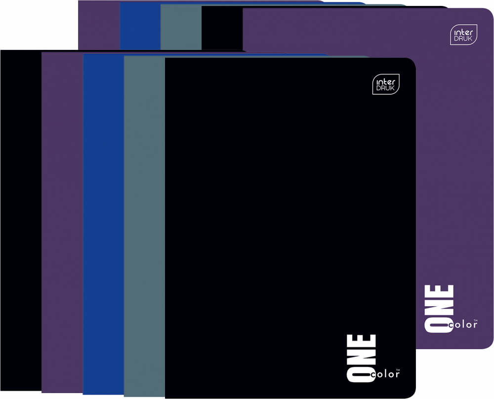 10x Zeszyt w kratkę Interdruk UV One Color, A5, 80 kartek, mix kolorów