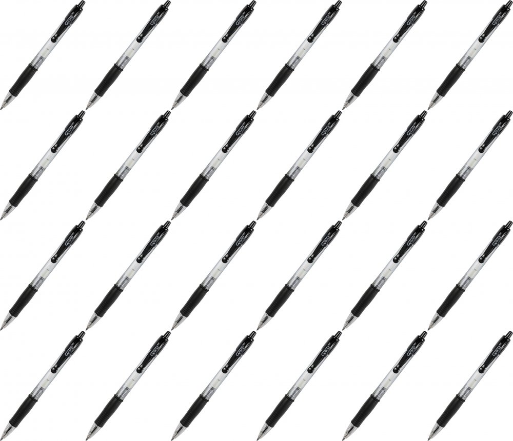 24x Długopis żelowy Grand automatyczne GR-161, 0.5mm, czarny