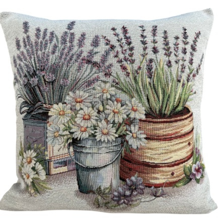 Poszewka na poduszkę EDEN Koszyk Lawenda 40x40cm Chenille