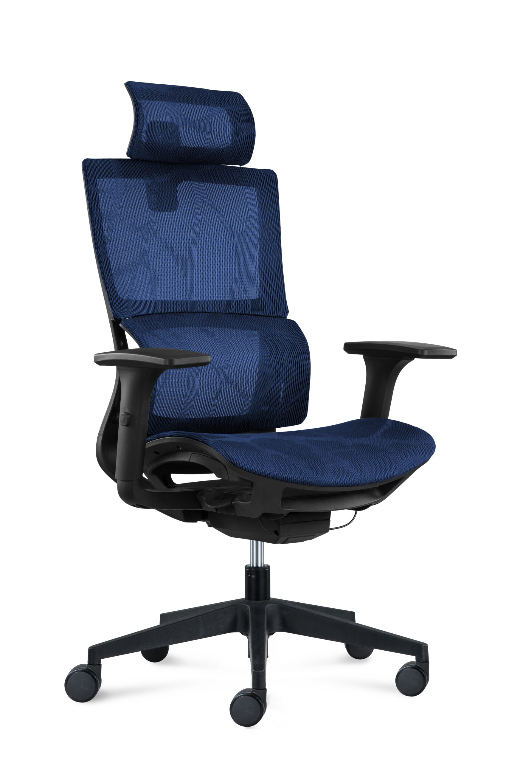 ERGOSHAPE fotel biurow, siatka 3 kolory (Kolor: niebieski EM-151)