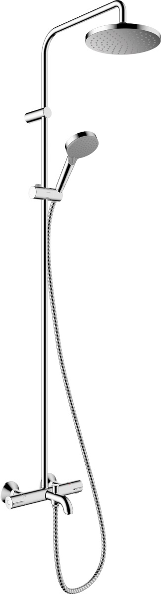 Hansgrohe Vernis Blend zestaw prysznicowy ścienny termostatyczny z deszczownicą chrom 26274000