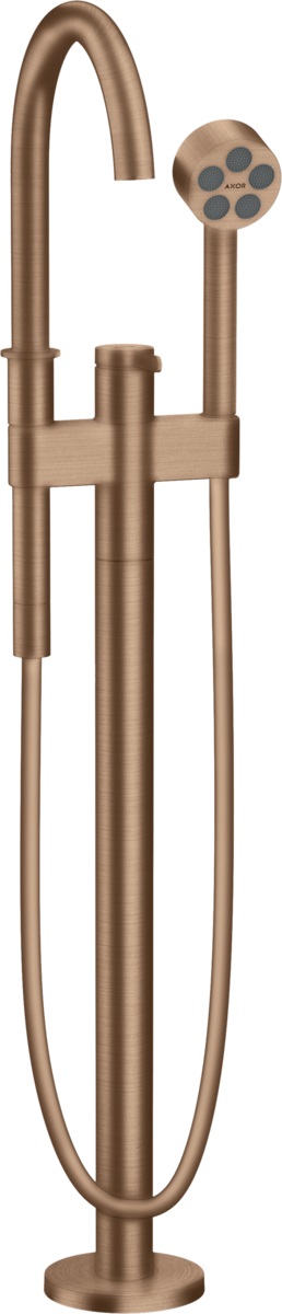 Axor One bateria wannowo-prysznicowa wolnostojąca czerwone złoto szczotkowane 48440310