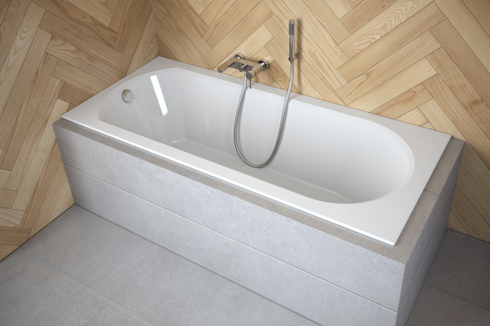 Besco Intrica Slim wanna prostokątna 170x75 cm biała #WAIN-170-SL