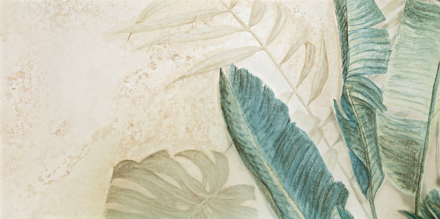 Domino Alabaster Shine leaves A Element 3 dekor podłogowy 119,8x59,8 cm