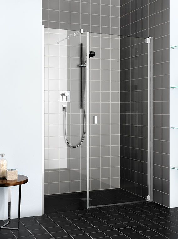 Kermi Raya RA 1O R drzwi prysznicowe 140 cm wahadłowe prawe chrom/szkło przezroczyste RA1OR14020VPK
