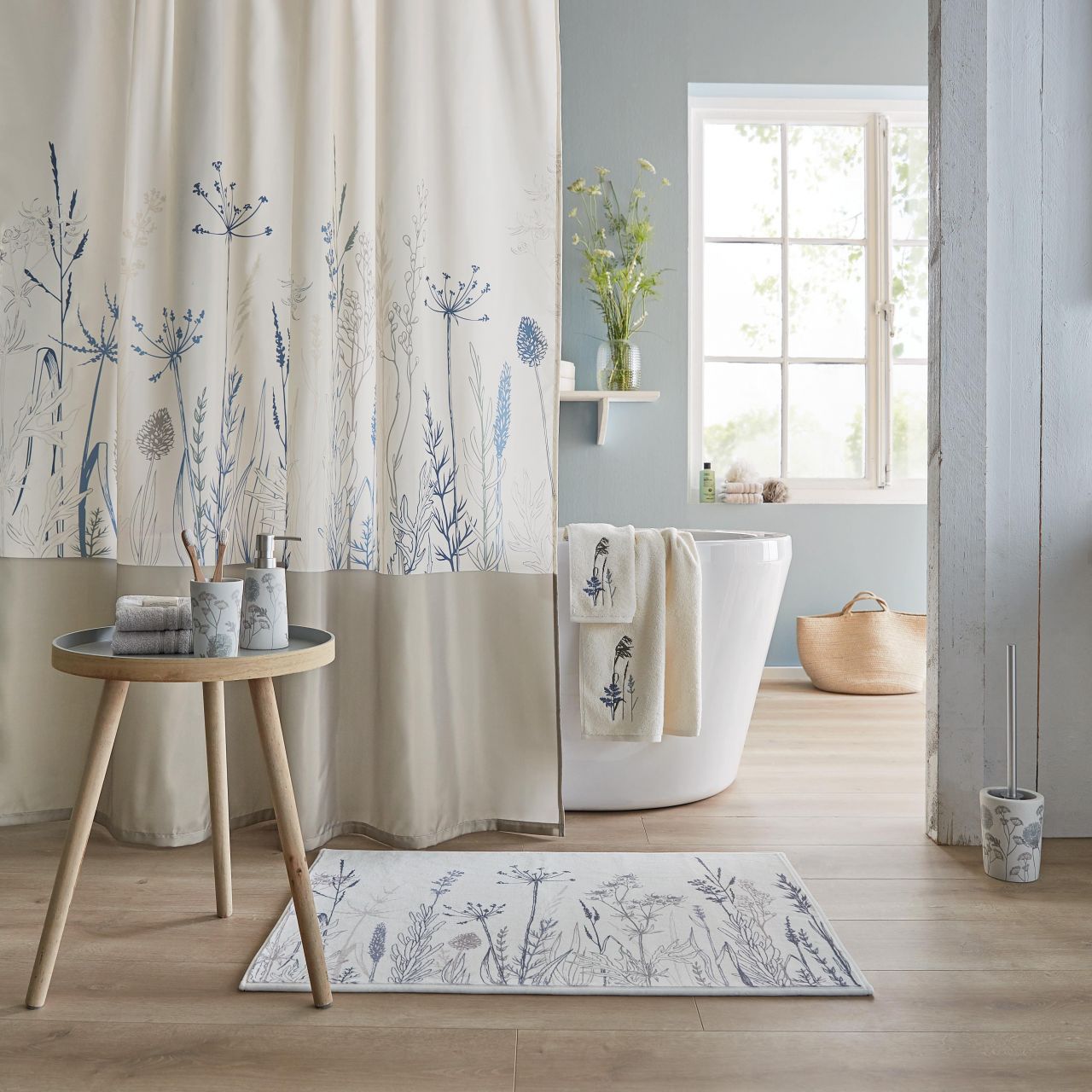 Kleine Wolke Savannah dywanik łazienkowy 60x100 cm poliester beż wzór trawy 9166148519