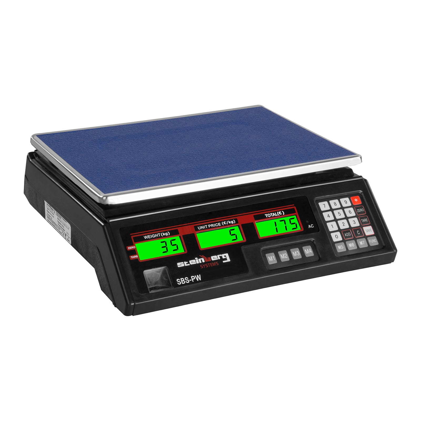 Waga kontrolna 35kg/2g LCD, czarna