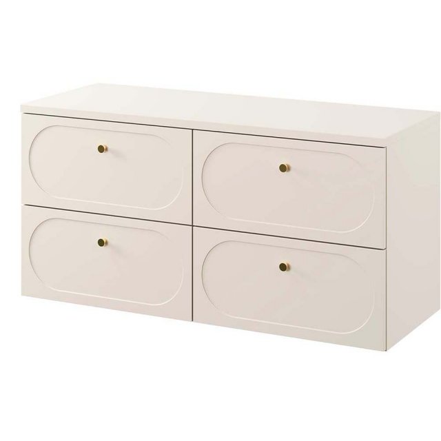 COMAD Zestaw mebli DONNA SAND 2 szafki z blatem SAND 120 cm