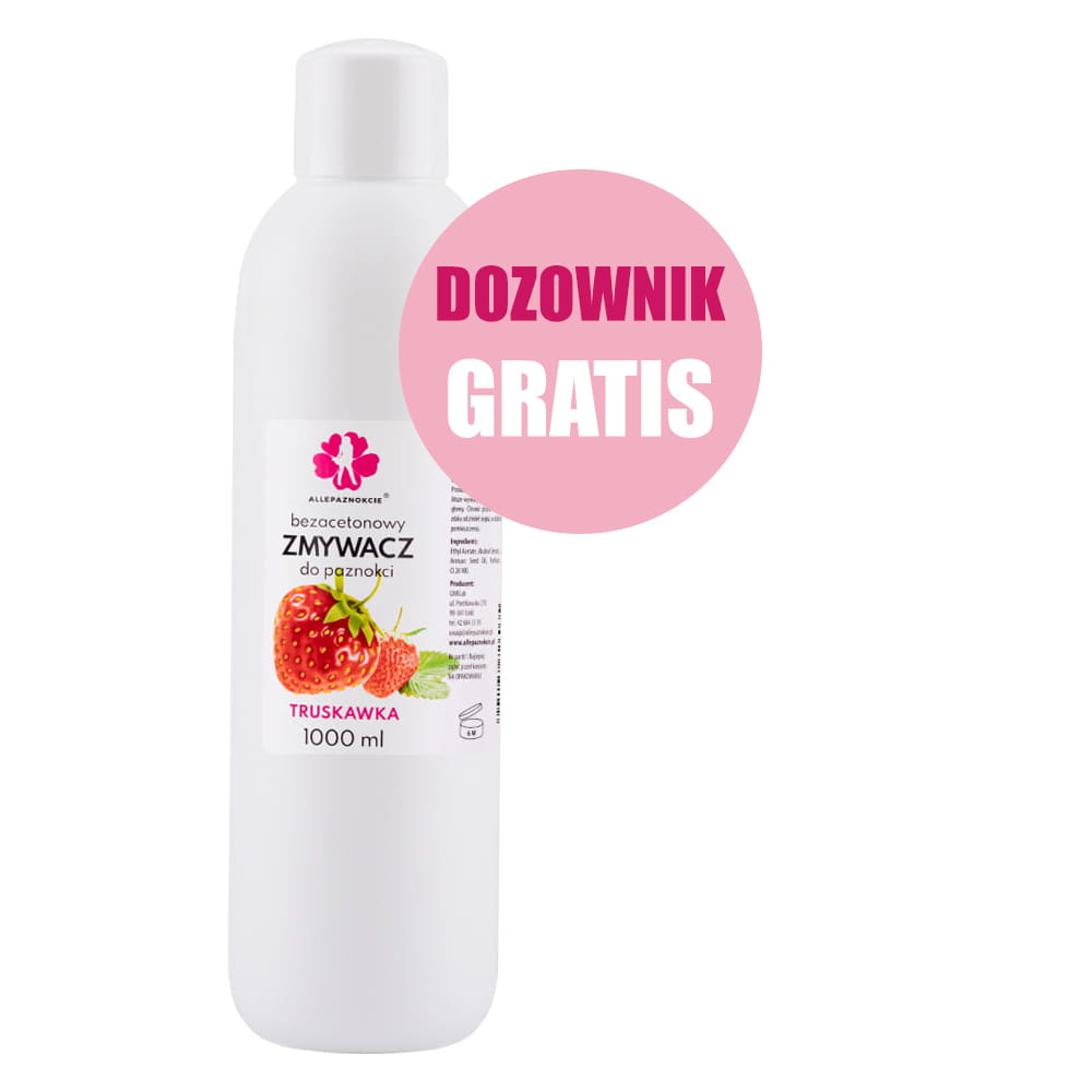 Zmywacz Allepaznokcie Truskawka 1000 ml