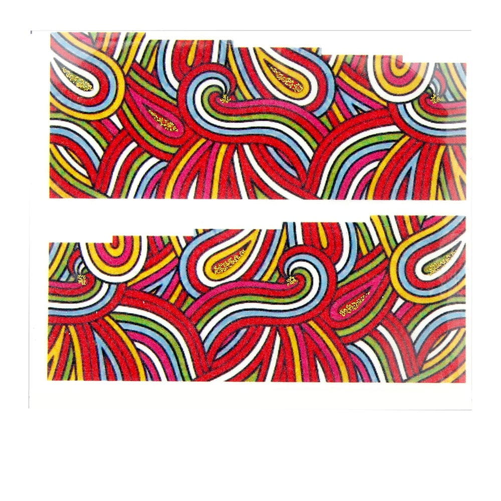 Naklejki wodne do paznokci arkusz 6,5 x 5,5cm na 10 palców yb Nr 1023