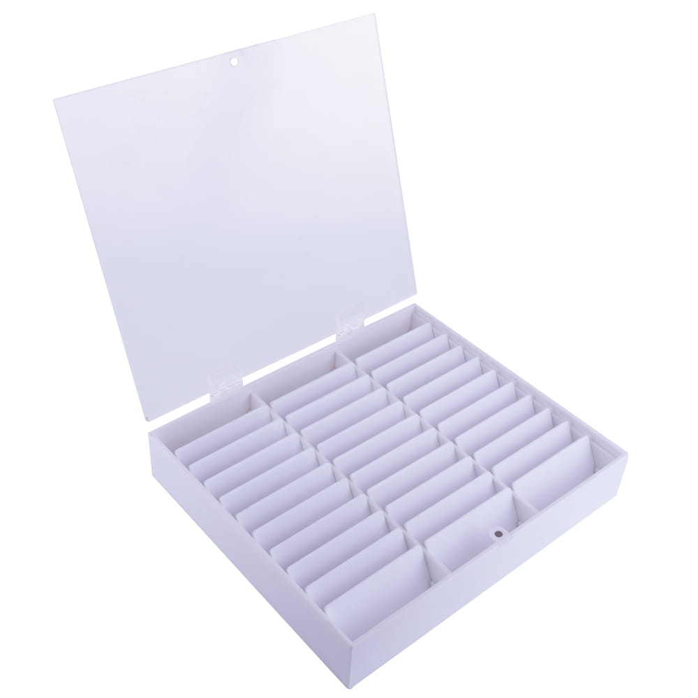Pudełko ekspozytor kasetka box organizer na tipsy duży biały 1 szt