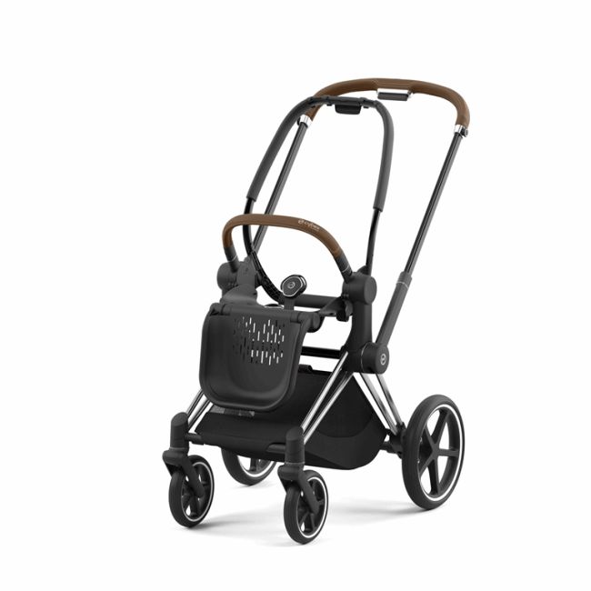Cybex Stelaż do wózka Priam 4.0 - rama w zestawie ze stelażem siedziska-Chrome z brązową rączką