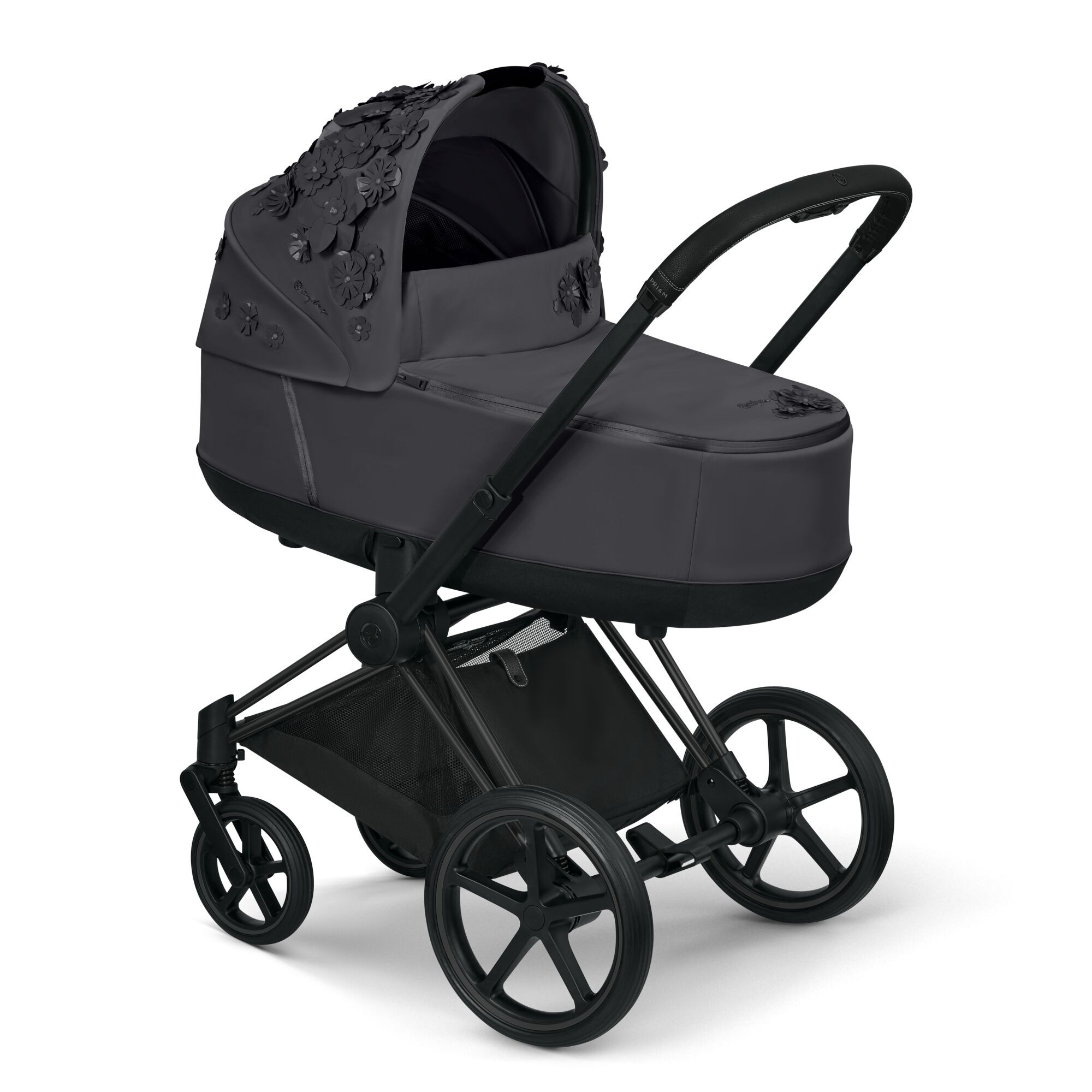 Cybex, Priam 2.0 Fashion Collection - wózek głęboko-spacerowy -Simply Flowers Dream Grey-Rose Gold