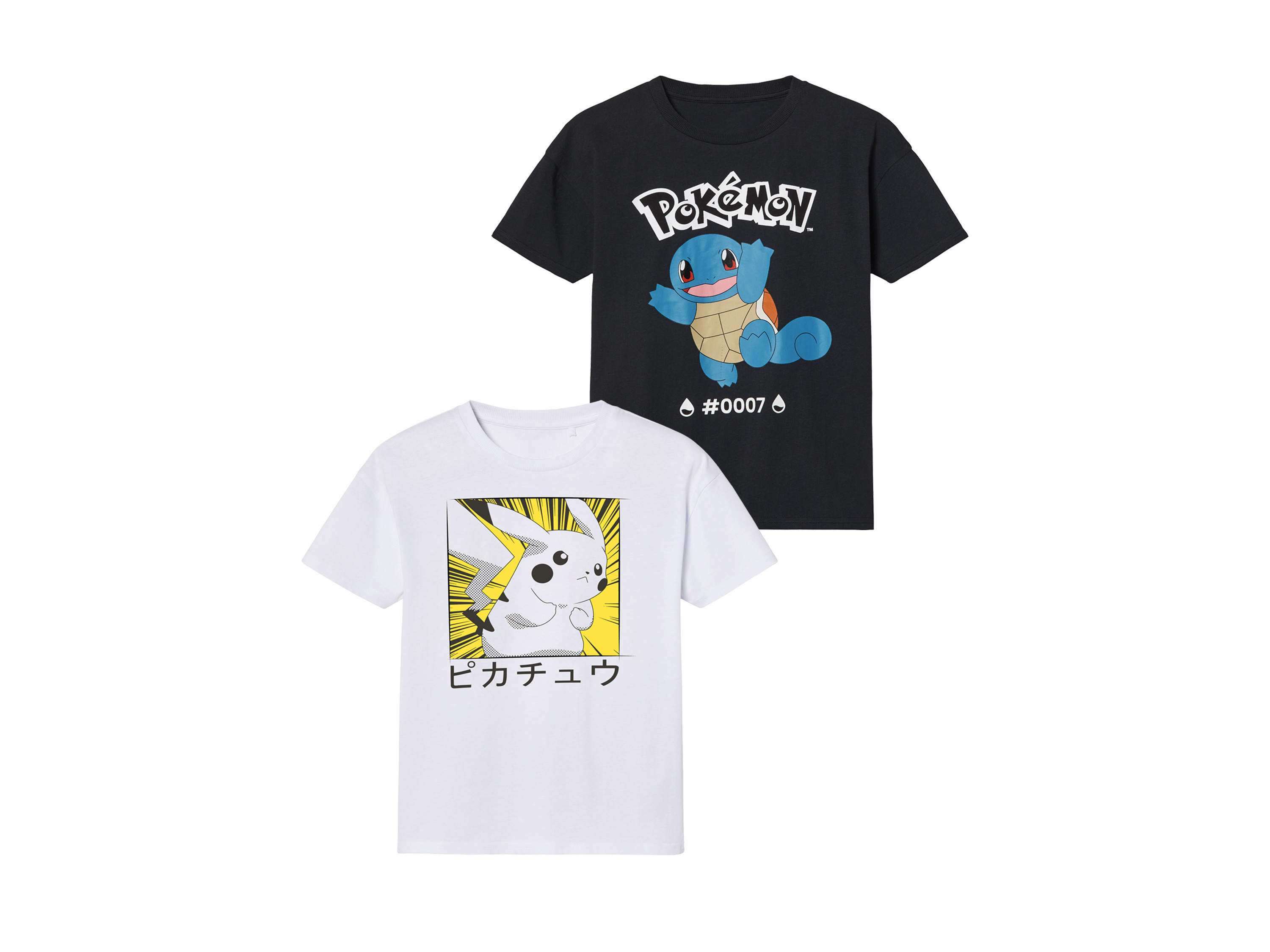 T-shirty dziecięce z bawełny, 2 sztuki Pokémon, 158/164