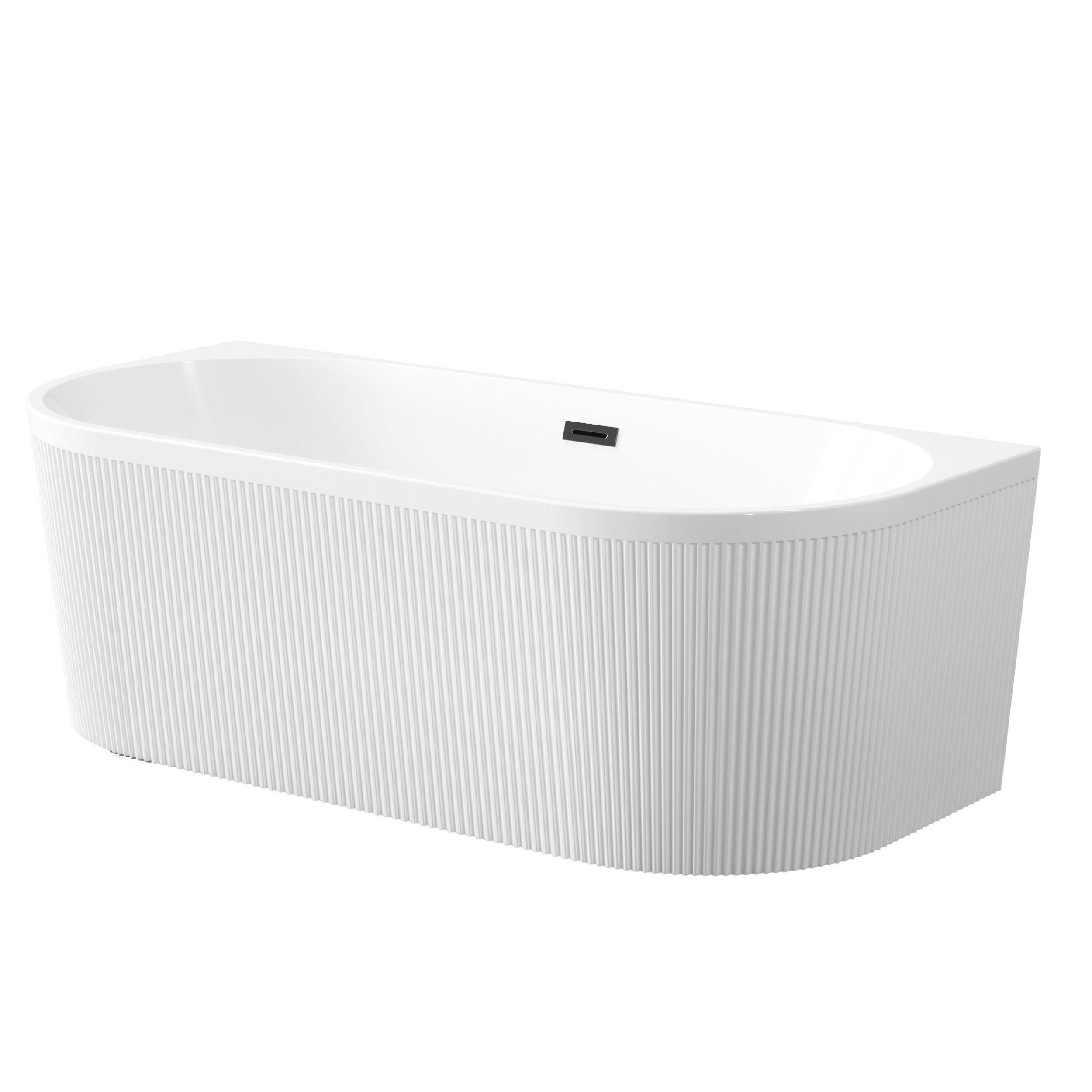 Darmowa Dostawa - Wanna przyścienna 170x80 cm owalna biała Invena Glamour AN0214U