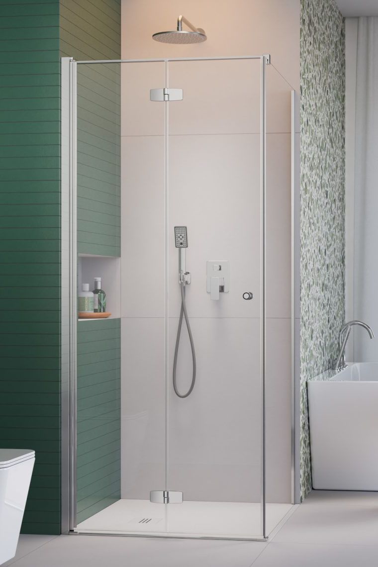 Darmowa Dostawa - Drzwi prysznicowe 90 cm uchylne chrom połysk/szkło przezroczyste Radaway Fuenta Chrome KDJ B 13840820101L