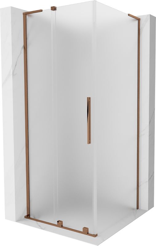 Kabina prysznicowa Mexen Velar L rozsuwana 90 x 90 cm szron różowe złoto 1 szt.
