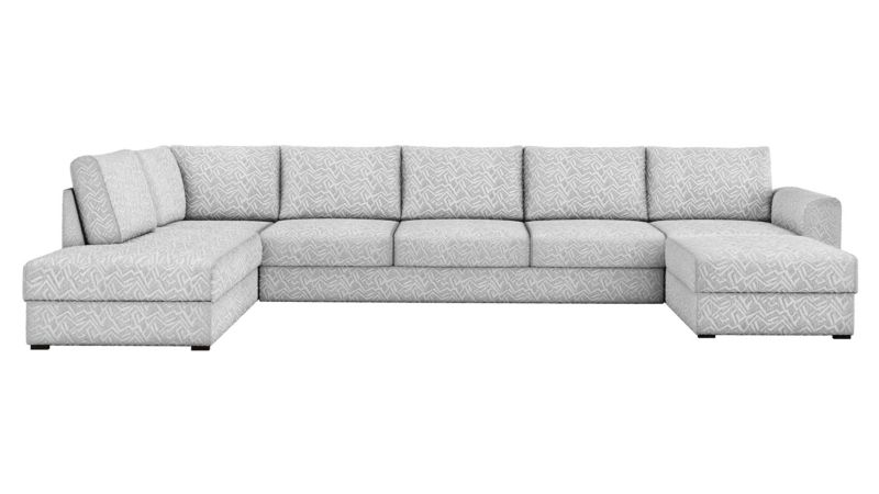 Narożnik MIRJAN 24 z funkcją spania Wilma Large Premium lewy platynowy 1 szt.