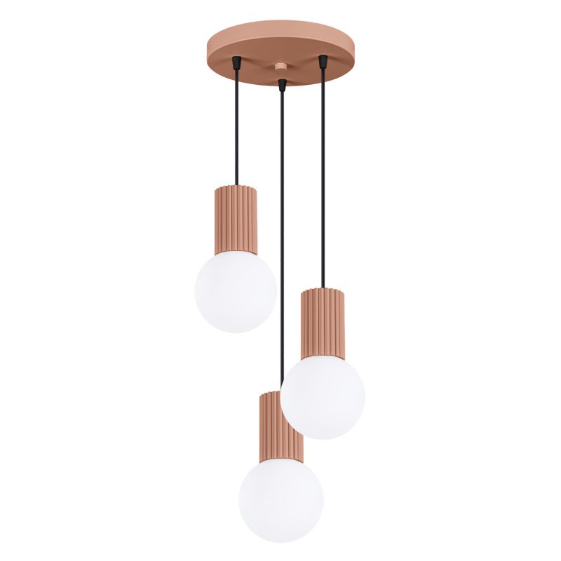 Lampa wisząca Sollux Lighting HALO 3P mocca 1 szt.