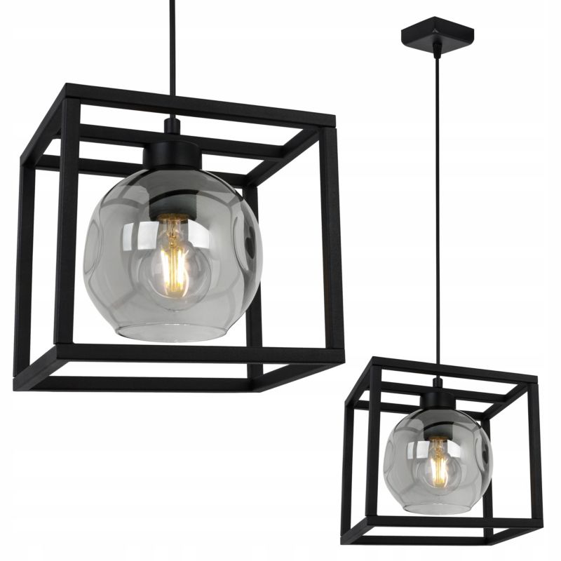 Lampa sufitowa wisząca Light Home LH Rio Cage 1x E27 60W szary 1szt