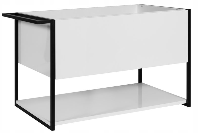 Szafka pod umywalkę Furnidea 80 cm wisząca lakierowana biały połysk LOV 1 szt.