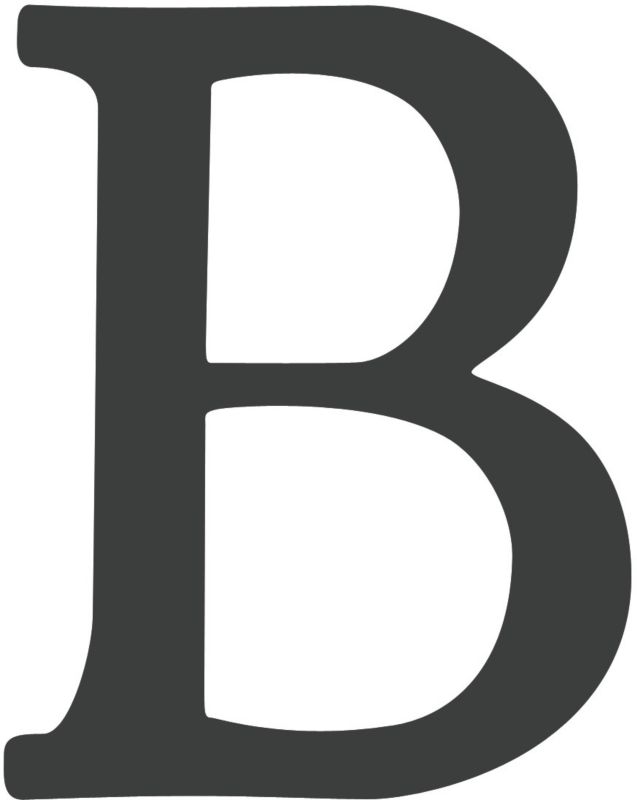 Litera B Stahl aluminium 105 mm grafitowa