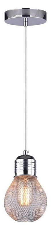 Lampa wisząca sufitowa chromowa druciany klosz E27 Gliva
