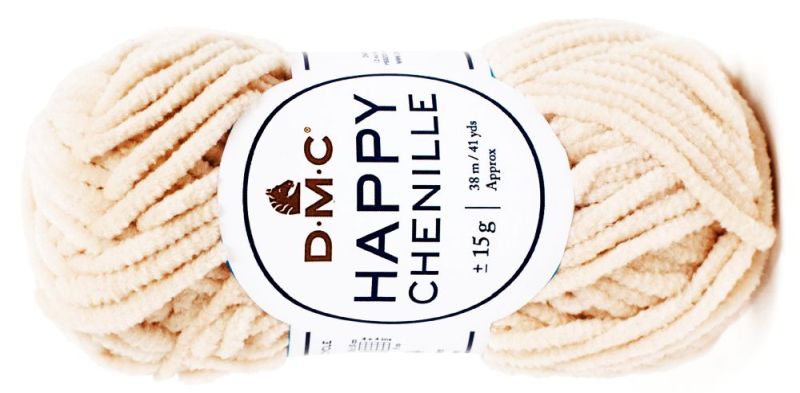 WŁÓCZKA HAPPY CHENILLE DMC kol. 10 jasny beżowy