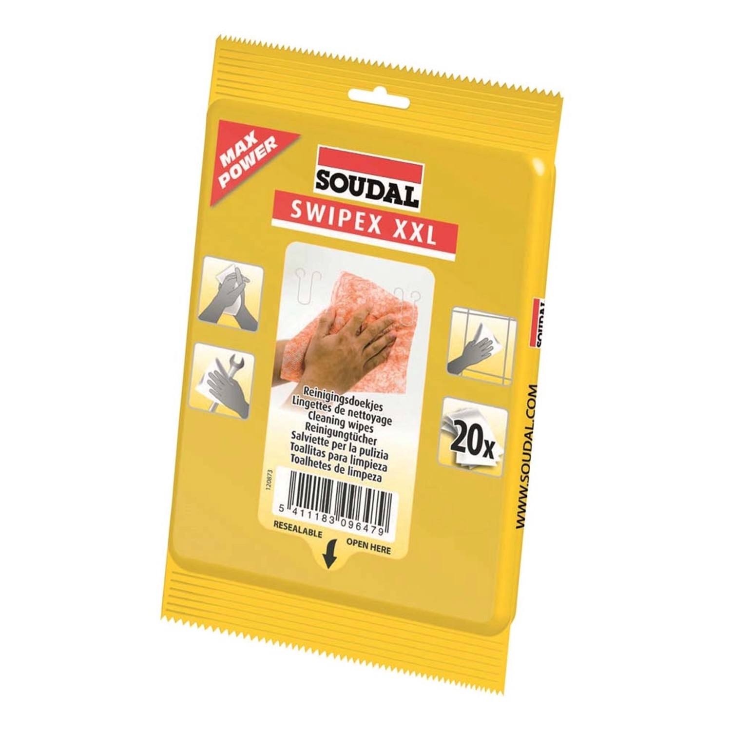 Soudal Ściereczki czyszczące SWIPEX XXL 20 sztuk