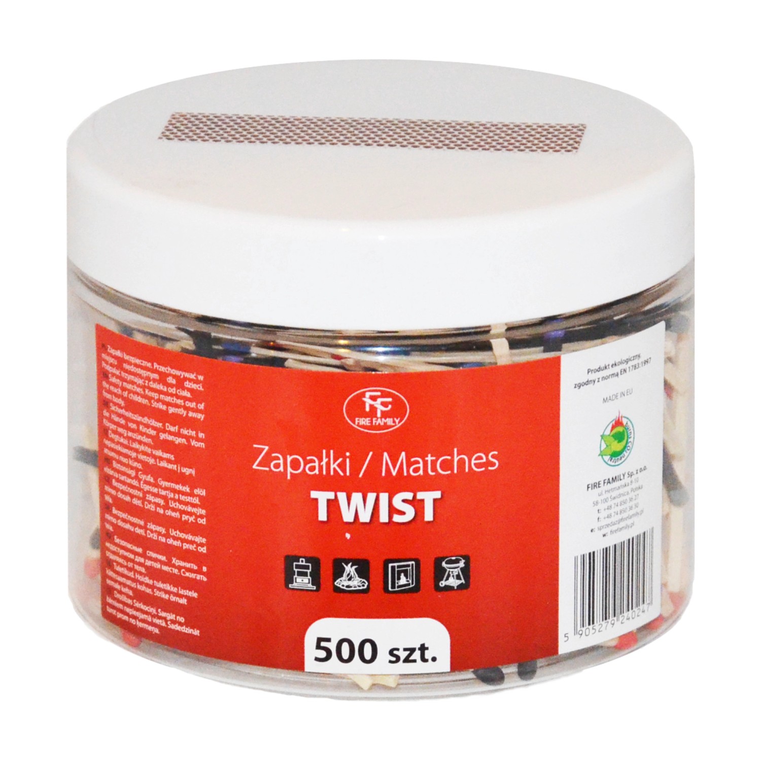 Fire Family Zapałki Twist 500 szt.
