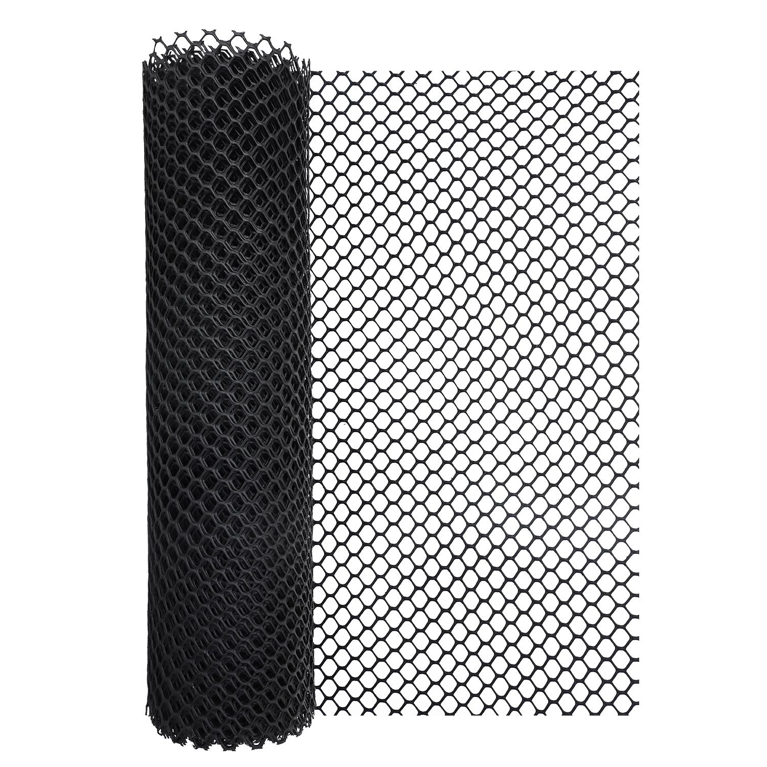 Siatka plastikowa 600 g/m2 ocz. 20 x 20 mm, czarna - 1,3 x 25 m