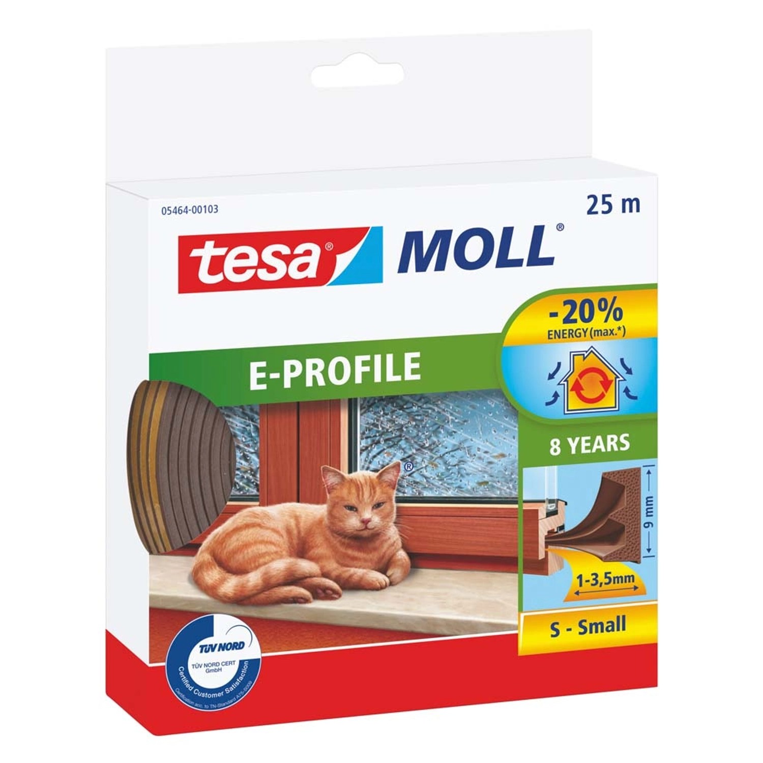 Tesa Uszczelka Profil E brązowa 25 m