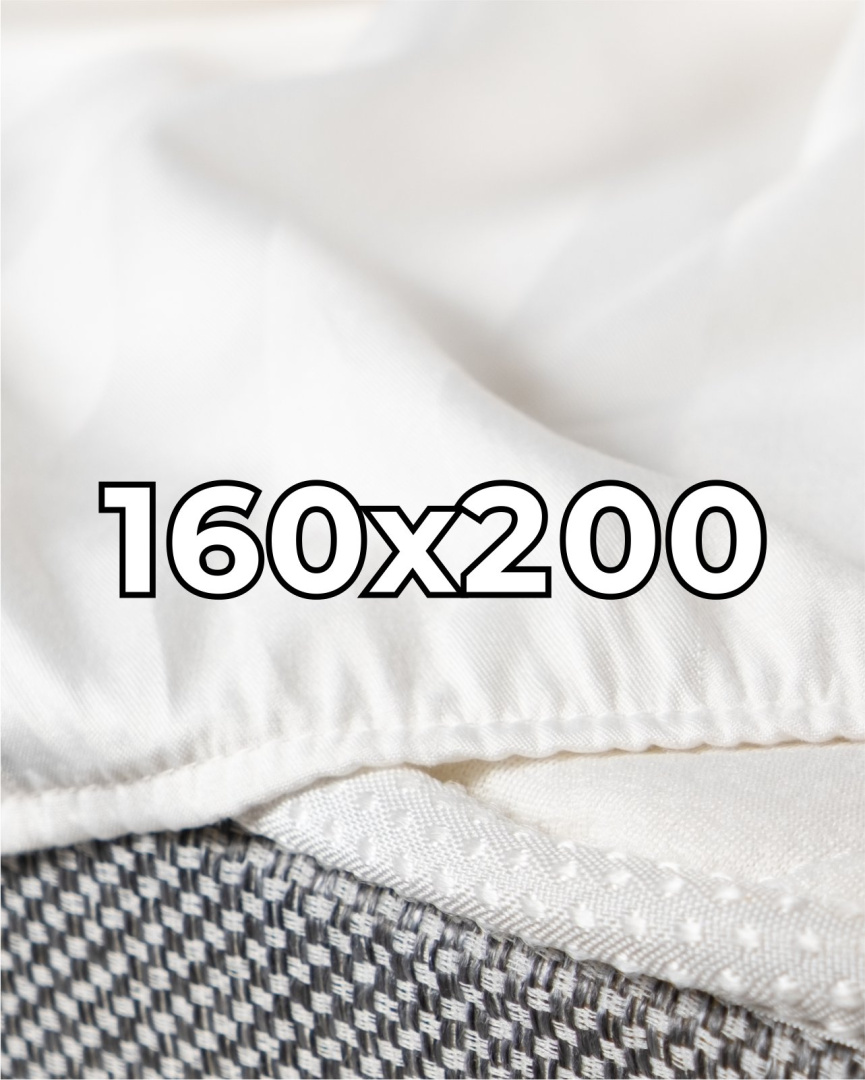 Satynowe prześcieradło hotelowe z gumką 160x200 cm, 100% bawełna 150 g