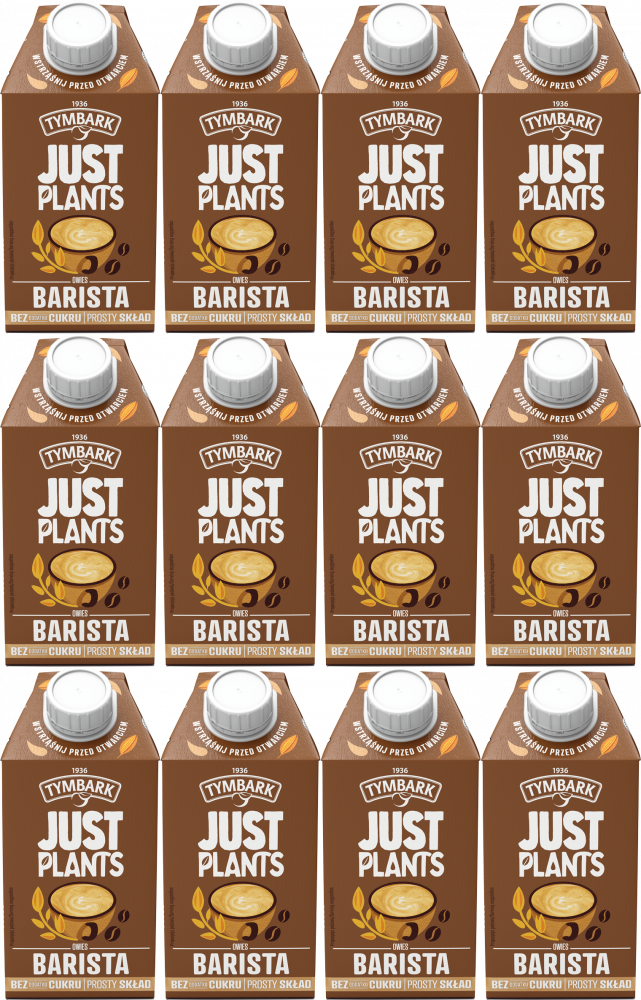 12x Napój owsiany Tymbark Barista Just Plants, bez cukru, 0.5l