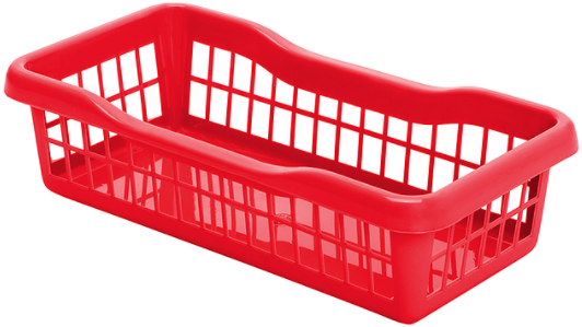 Koszyk do przechowywania Plafor 1, 200x100x50mm, 1l, czerwony