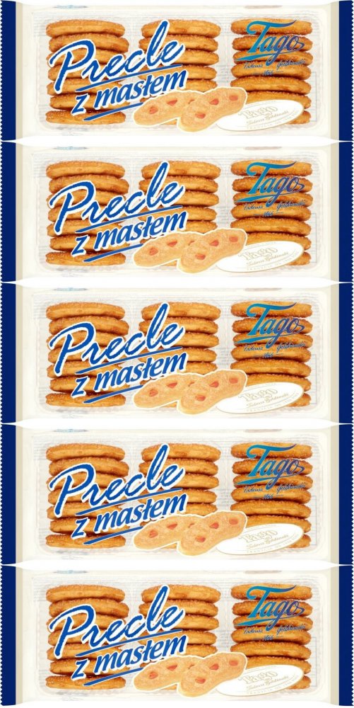 5x Ciastka Precle francuskie Tago, z masłem, 135g