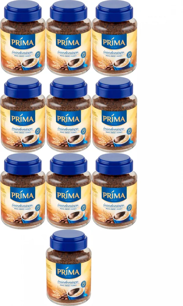 10x Kawa rozpuszczalna Prima Śniadaniowa, 200g