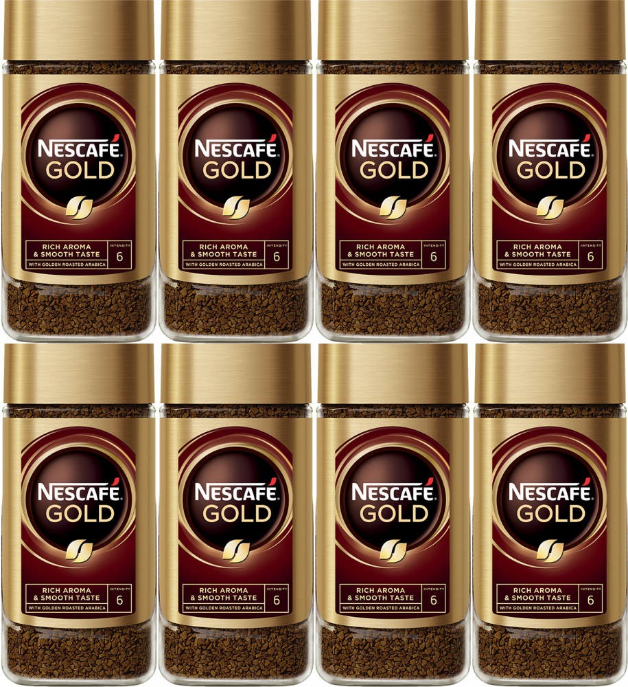 8x Kawa rozpuszczalna Nescafe Gold, 100g