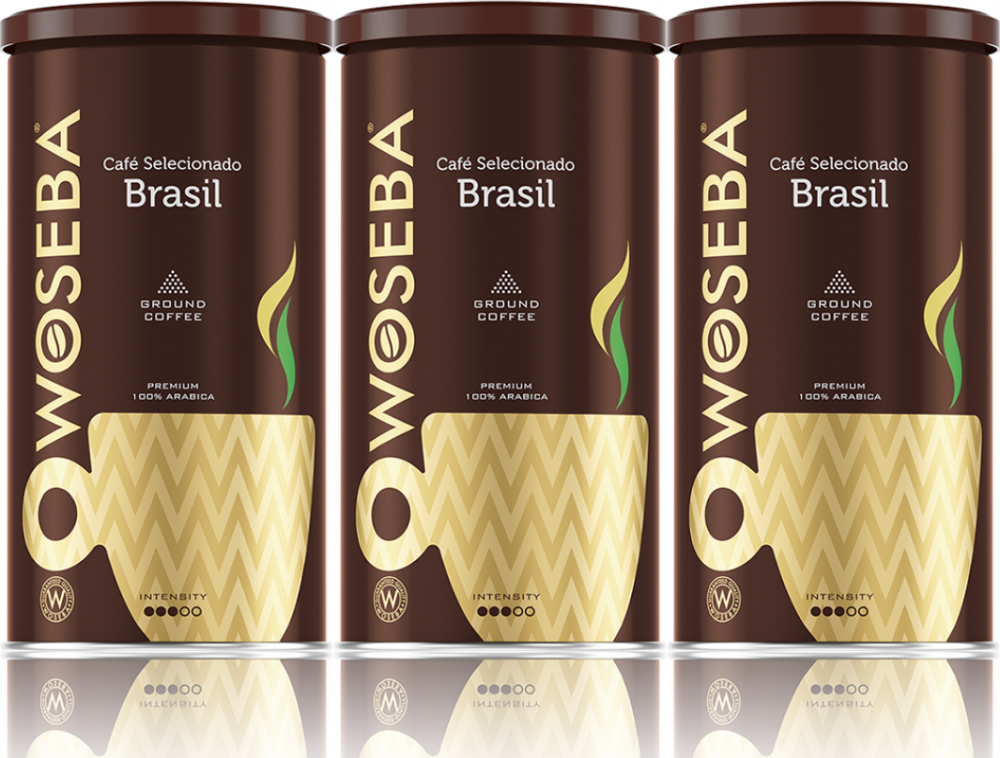 3x Kawa mielona Woseba Cafe Brasil, puszka, 500g