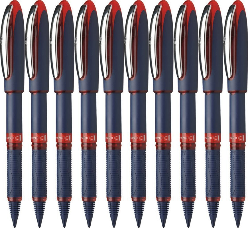 10x Pióro kulkowe Schneider One Business, 0.6 mm, czerwony