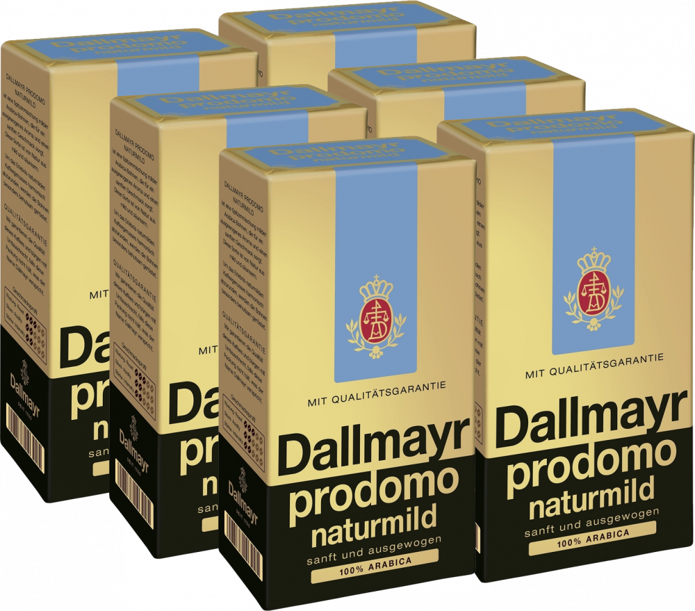 6x Kawa mielona Dallmayr Prodomo Naturmild, 500g